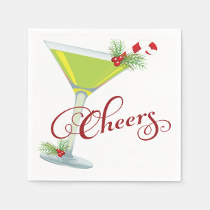 Cocktail Holiday Weihnachts-Party Papier Napkins Serviette