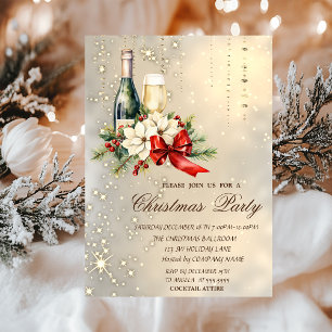 Cocktail Holly Berry Roter Bogen Firma Weihnachten Einladung