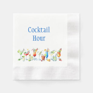 Cocktail Hour Cocktail Napkins Serviette