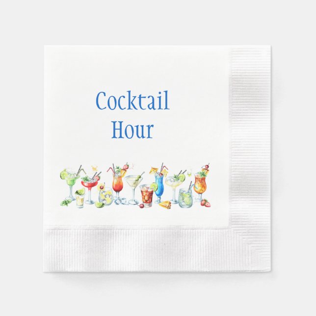 Cocktail Hour Cocktail Napkins Serviette (Vorderseite)