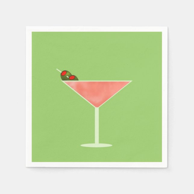 Cocktail Hour Cocktail Napkins Serviette (Vorderseite)