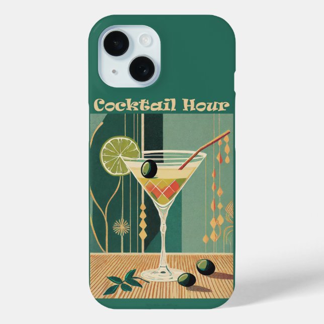 Cocktail Hour Mitte Jahrhundert Design Case-Mate iPhone Hülle (Rückseite)
