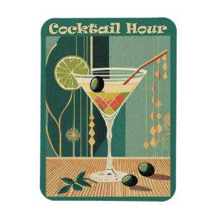 Cocktail Hour Mitte Jahrhundert Design Magnet