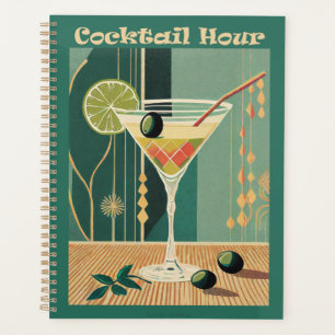 Cocktail Hour Mitte Jahrhundert Modernes Martini Planer