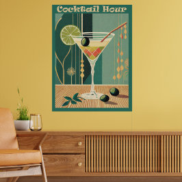Cocktail Hour Mitte Jahrhundert Modernes Martini Poster