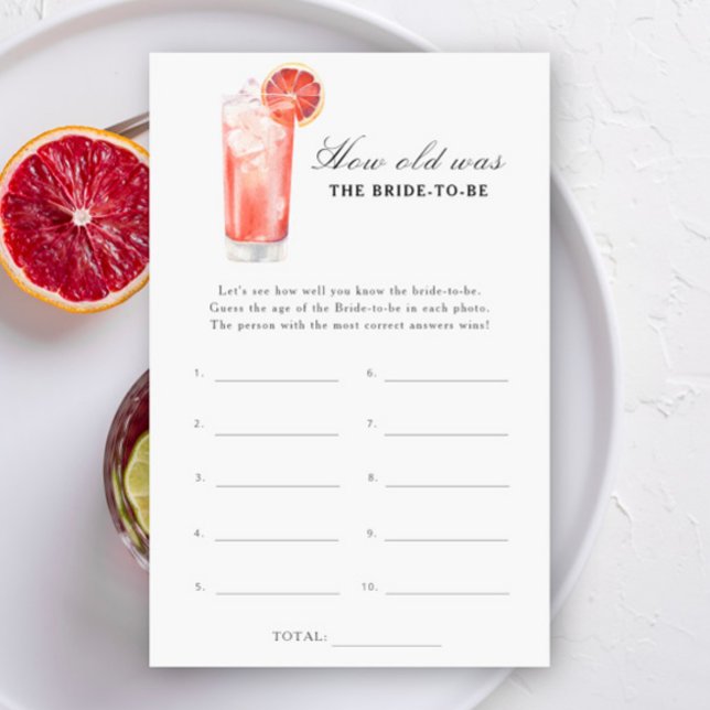 Cocktail - How old was the bride to be game (Von Creator hochgeladen)