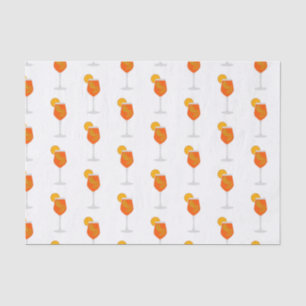 Cocktail Illustration, Aperol Spritz Seidenpapier