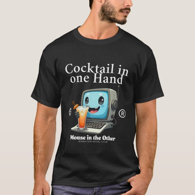 Cocktail in einer Hand T-Shirt (Vorderseite)