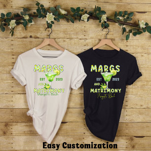 Cocktail Junggeselinnen-Abschied-Margs und Matrimo T-Shirt