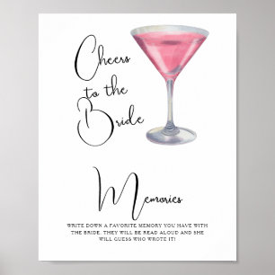 Cocktail-Junggesellinnenabschied-Erinnerungen mit  Poster
