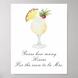 Cocktail-Junggesellinnenabschied - Wie viele Küsse Poster