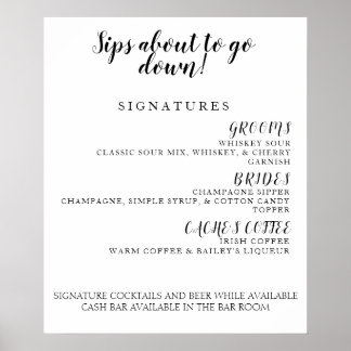 Cocktail-Karte Poster