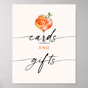 Cocktail-Karten und Geschenke Junggesellinnenabsch Poster