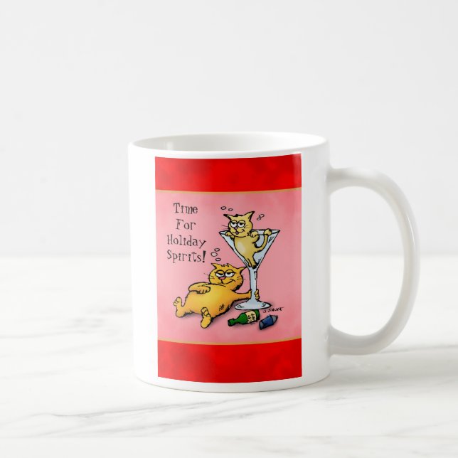 Cocktail Kittens Holiday Spirits Kaffeetasse (Rechts)