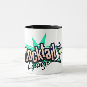 Cocktail-Lounge-Martini Retro Vintage Spirituosenb Tasse