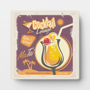 Cocktail-Lounge-Plakat Fotoplatte