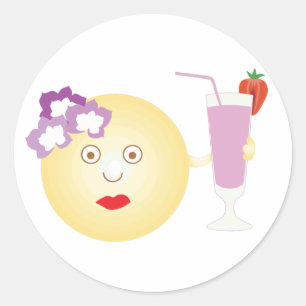 Cocktail Love Girly Emoji Stickers
