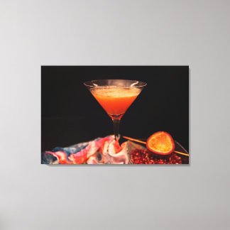 Cocktail Maracuja Granatapfel Leinwanddruck