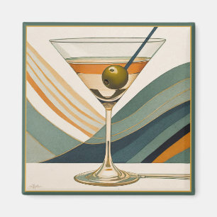 Cocktail Martini Mid-Century-Design Magnet