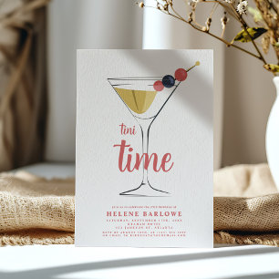 Cocktail Martini Modernes Minimalistisches Erwachs Einladung