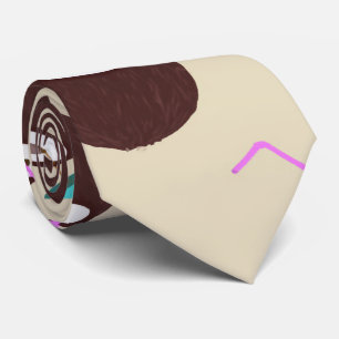 Cocktail mit Strohmotiv - Sommerstrand Krawatte