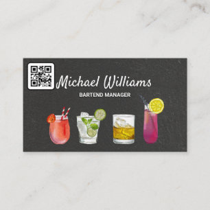 Cocktail Mix Drinks   Mixologie   QR-Code Visitenkarte