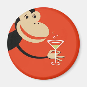 Cocktail Monkey Magnet