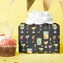 Cocktail-Muster-Geschenkpapier