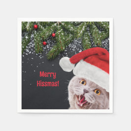 Cocktail Napkins, Merry Hissmas Serviette