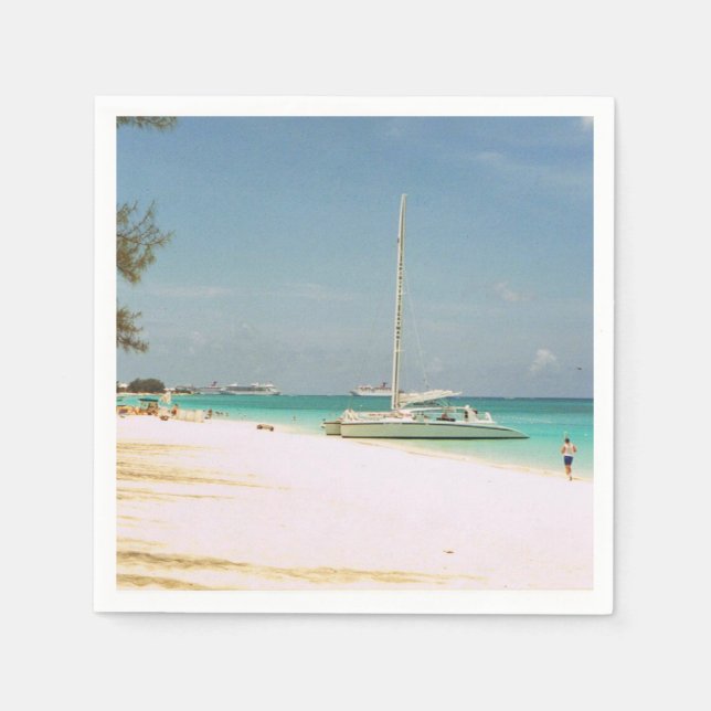 Cocktail Napkins mit Beachlandschaft Serviette (Vorderseite)