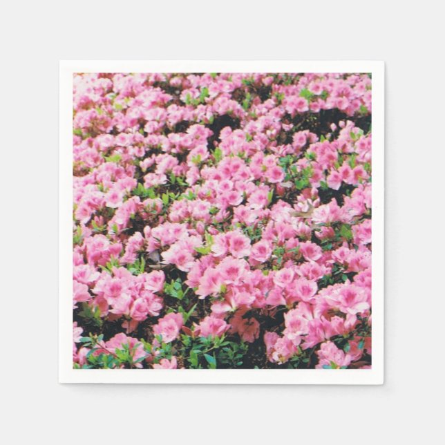 Cocktail Napkins mit rosa Blumendesign Serviette (Vorderseite)