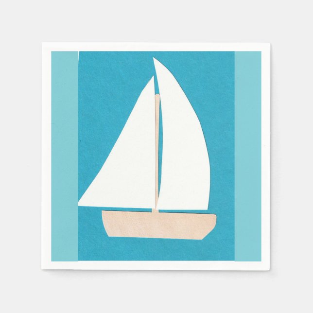 Cocktail Napkins mit Sailboat Design Serviette (Vorderseite)