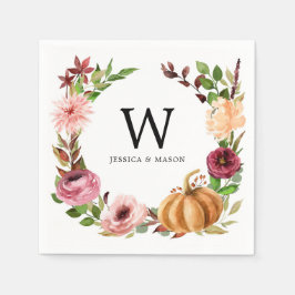 Cocktail Napkins vom Herbst Bliss Monogram Serviette