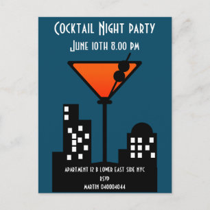 Cocktail Night Party Einladung