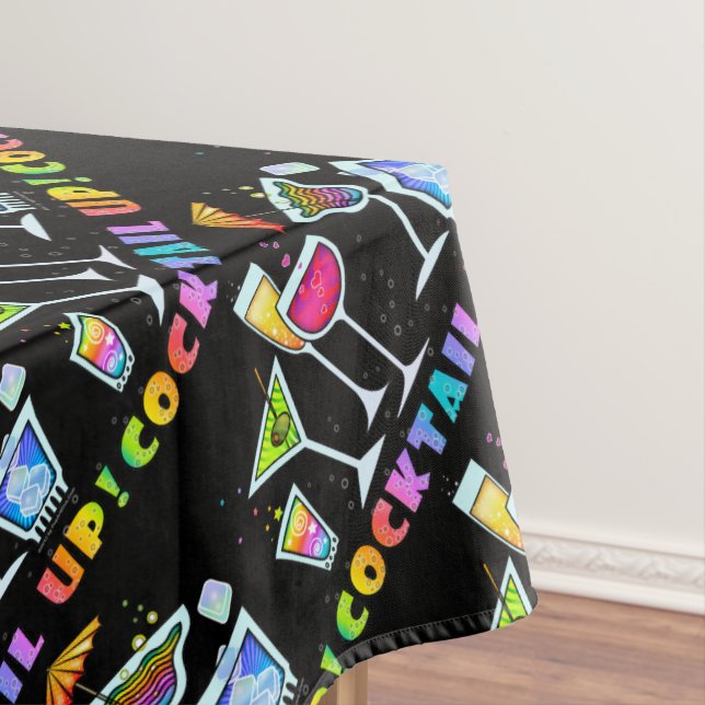 COCKTAIL-OBEN - COCKTAIL-GLÄSER TISCHDECKE (Beispiel)