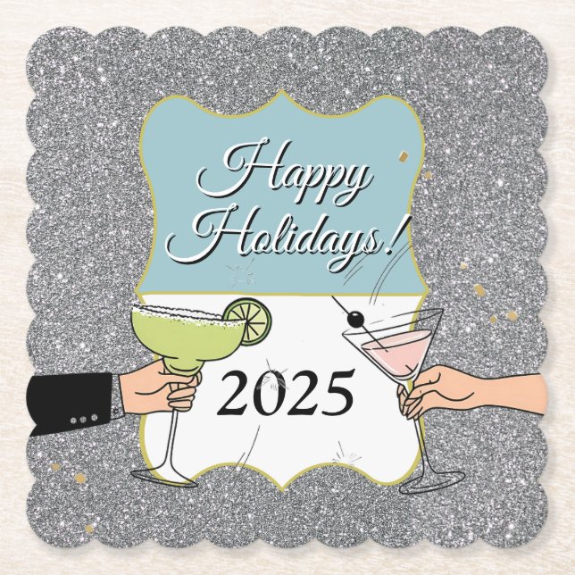 Cocktail-Party, anspruchsvolle Gespräche, trinken Untersetzer (Vorderseite)