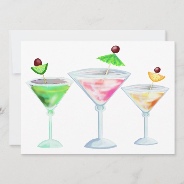 Cocktail-Party Einladung (Vorderseite)