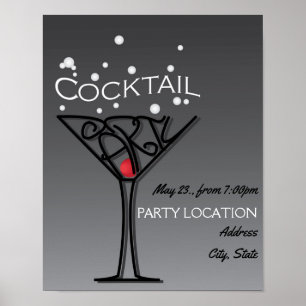 Cocktail-Party Einladung Poster