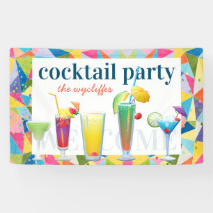 Cocktail Party Farbenfrohe Regenbogen Sommergeträn Banner