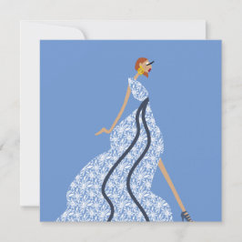 Cocktail Party Fashion Illustration Card Einladung
