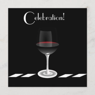 Cocktail Party Feier in Schwarz und Weiß Einladung