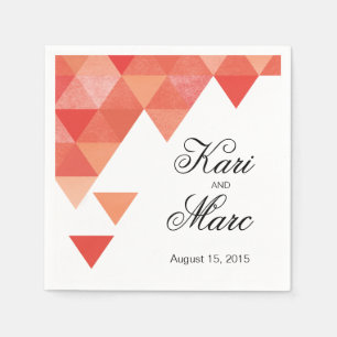 Cocktail-Party für geometrische Dreiecke   Koralle Serviette