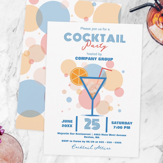 Cocktail-Party für zeitgenössische Chic Business C Einladung (Von Creator hochgeladen)
