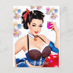 Cocktail Party Girl Thunder_Cove Postkarte