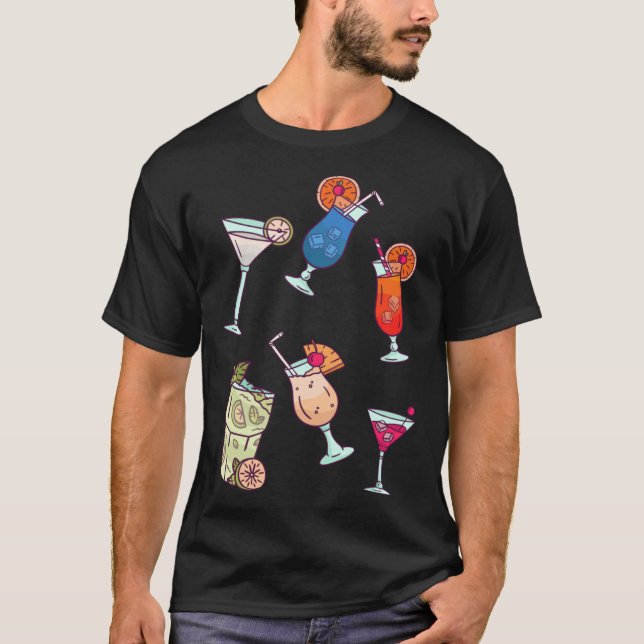 Cocktail  Party Girls Night Out Drinking Bartendin T-Shirt (Vorderseite)