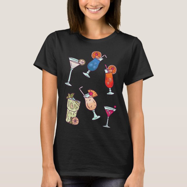 Cocktail  Party Girls Night Out Drinking Bartendin T-Shirt (Vorderseite)