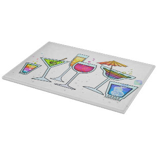 Cocktail Party Glasses Glass Cutting Boards Schneidebrett