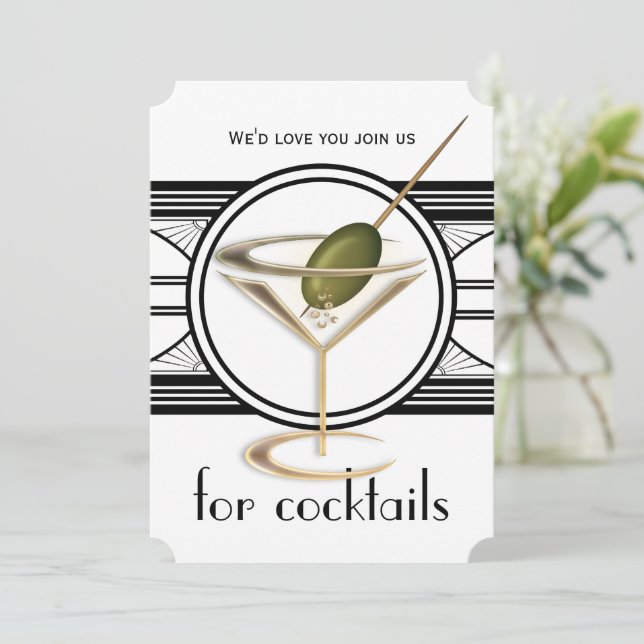 Cocktail Party Große Einladungen (Stehend Vorderseite)