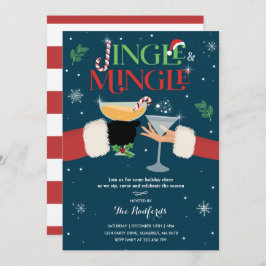 Cocktail-Party "Jingle and Mingle Invitore Holiday Einladung