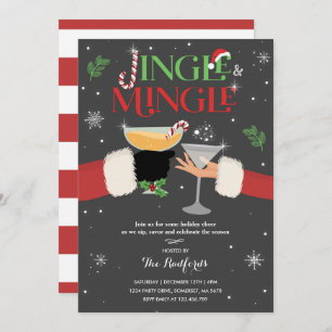 Cocktail-Party "Jingle and Mingle Invitore Holiday Einladung